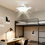 Modern LED Hidden Fan Light with Invisible Blades (E27 Socket Base) - Dimmable 3-Speed Ceiling Fan Light Fixture for Bedroom, Dining Room & Small Spaces