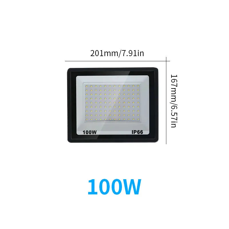LED Flood Light Outdoor (10W to 200W) AC110V/220V - IP65 Waterproof Garden Spotlight & Exterior Wall Reflector Fixture