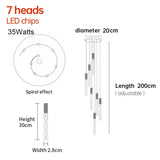 Luxury K9 Crystal LED Pendant Light - Customizable Duplex Staircase Hanging Chandelier Lamp for Living Room, Bedroom, Hotel & Shop