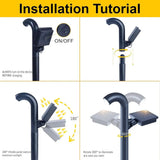 Solar Pathway Spotlight LED - Warm White Waterproof Landscape Lighting