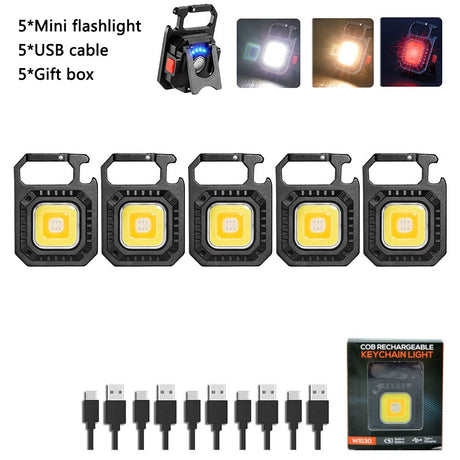 Portable LED Torch Mini Powerful Flashlight Waterproof Torch Pocket Work Light Multifunctional LED Lantern Camping Fishing Light