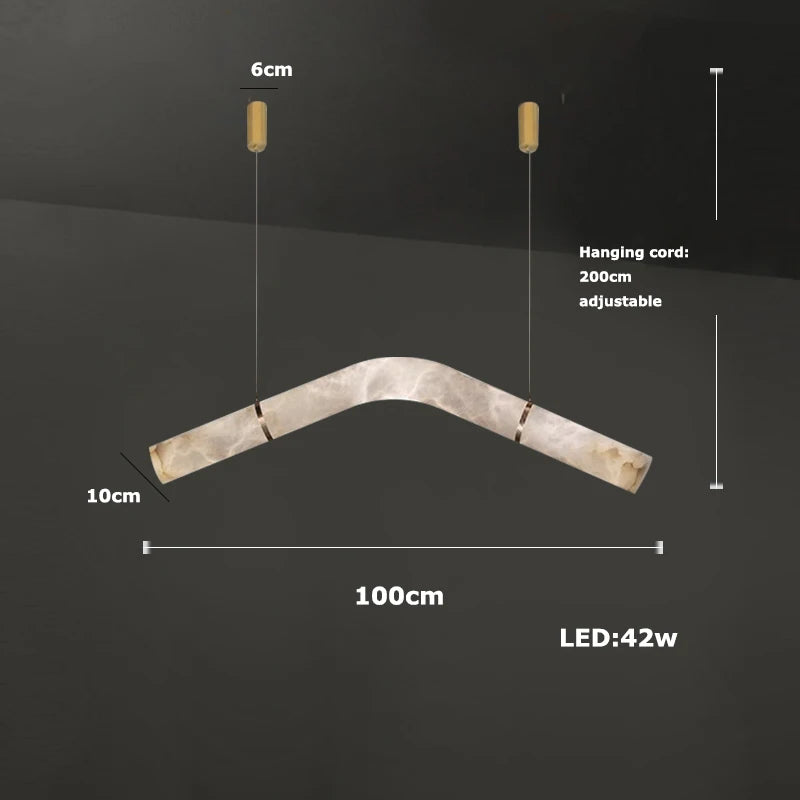2026 New Trend Marble Collection LED DIY Hanging Lamps Chandelier Lighting Fixtures Lustre Suspension Luminaire Lampen For Foyer