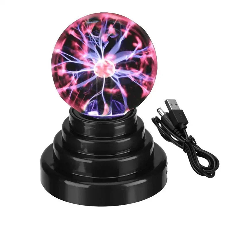 Novelty Glass Magic Plasma Ball Light Electric Lamp 220V 3 4 6 8 Inch Night Light Decor Plasma Lamp