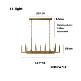 Retro American Old Tree Of 18th Century Copper Crystal LED Chandelier Lustre Suspension Luminaire Lampen For Living Room