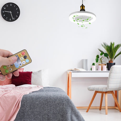 30W Ceiling Fan With Integrated Lights E27 Remote Ceiling Lighting Bedroom Living Room Switch Control Home Lamps AC85V-265V