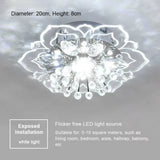 Creative LED Crystal Flower Chandelier - Modern Bedroom Ceiling Light