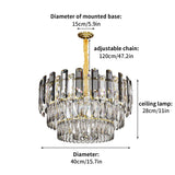 Modern K9 Crystal Chandelier Round Ceiling Fixtures Pendant Lights Living Room Bedroom