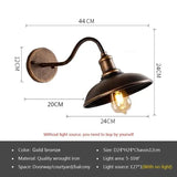 Retro Waterproof Outdoor LED Wall Lamp (E27 Socket Base) - Vintage Weatherproof Exterior Sconce Fixture for Courtyard, Garden, Balcony & Entryway