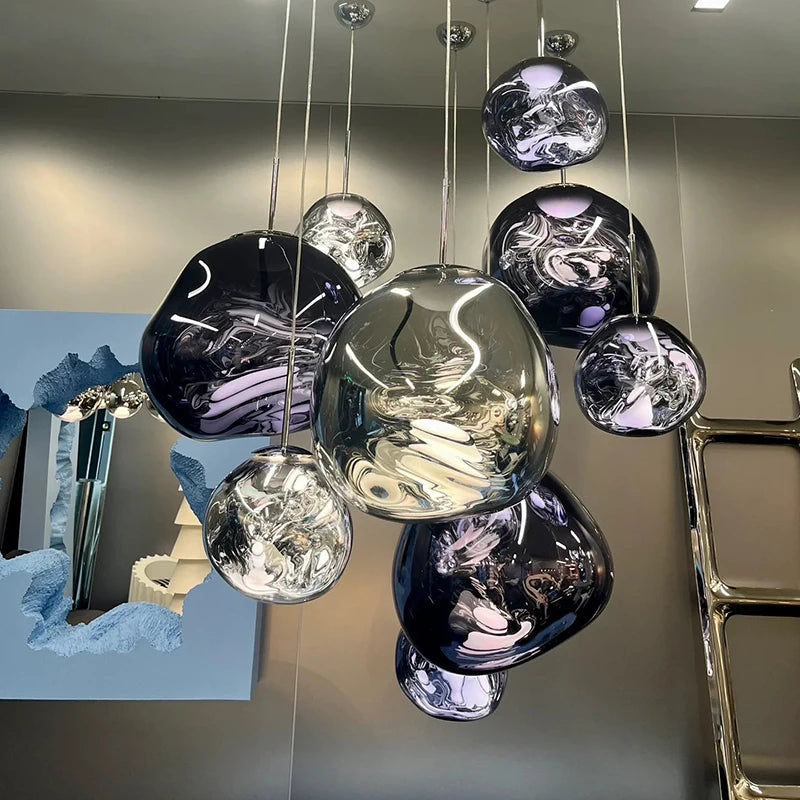 Modern Lava Lamp LED Pendant Lights Lighting PVC Lighting Living Room Indoor Decor Home Fixtures Loft Kitchen Hanging Lamp