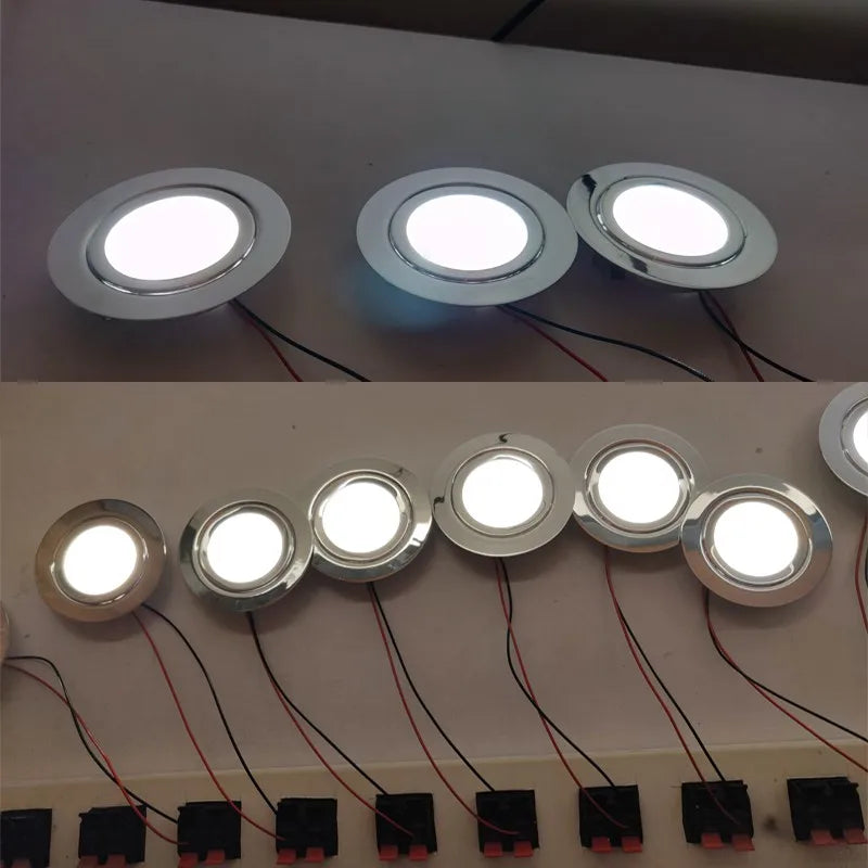 304 Stainless Steel 3W 5W 12V 24V Downlight Mini LED Spotlight Ultra Slim 14Mm Kitchen Hood Furniture Light Cabinet 12V Light