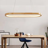 Nordic Lamp Solid Wood Pendant Lights Restaurant Chandelier Simple LED Light Bar Dining Room Long Strip Lamps Lighting Fixture