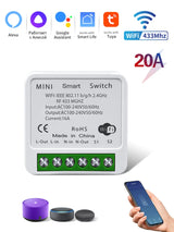 Tuya WiFi Smart Switch 16A - RF 433MHz Remote Relay Receiver Kit