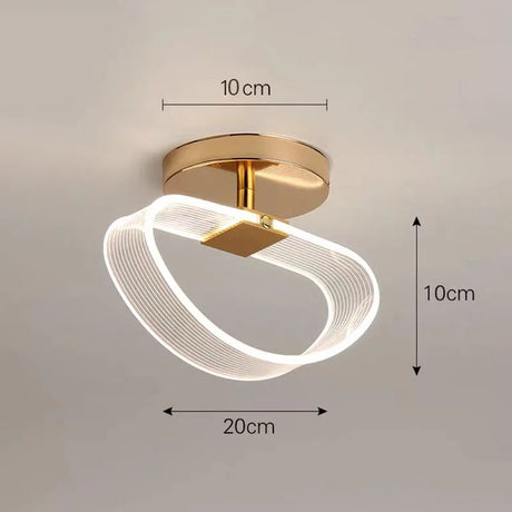 Modern LED Ceiling Lamp Creative Nordic Home Decors Lights For Living Room Corridor Hallway Aisle Cloakroom Black Gold Lutre