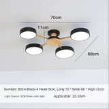 Nordic Creative Macaron Log LED Ceiling Light Bedroom Living Room Chandelie Modern Villa Restaurant Interior Lighting Decoration