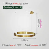 Nordic Designer Round LED Pendant Light - Modern Chandelier for Dining Room
