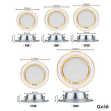 10pcs/lot 5W 9W 12W 15W 18W Led Downlight 220V Ceiling Light Recessed Down light Round Panel Light Cold Warm white LED Spotlight
