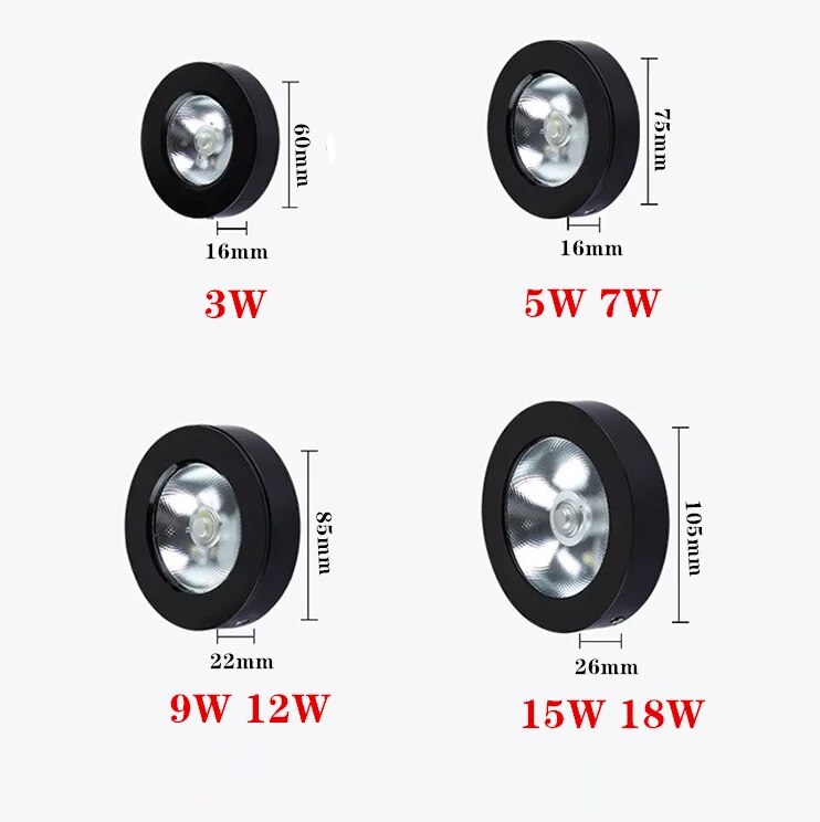 LED down light surface mounting 3W5W7W12W15W open mounted LED spotlight ultra-thin non-drive LED ceiling light indoor Spot light