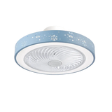 Pink Blue Ceiling Fans with Lights 6 Speeds APP+Remote Control Iron Fan Light Led 3 Color Dimmable Bedroom Living Room Fan Lamp