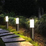 Solar Garden Light Solar Stainless Steel Garden Path Light Outdoor Landscape Light Gate Column Patio Yard Driveway Lawn Light