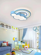 LED Children's Room Ceiling Lamp Cartoon Rainbow Clouds Simple and Warm Boys and Girls Bedroom Princess Room Light Fixtures