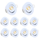 3W IP65 Waterproof LED Ceiling Downlight Round Dimmable Recessed Spotlight Ceiling Lamp AC90-260V DC12V 220V 110V