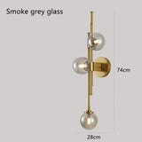 3 Heads Blue Glass Ball Postmodern Wall Lamp For Bathroom Living Room Bedside Sconce Light Fixtures House  Decoration Lighting