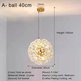 Nordic Crystal Led Ceiling Pendant Lamp Modern Clear Crystal G9 LED Lamp for Dining Room Bedroom House Decor Suspension Lamp