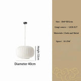 Wabi-Sabi Silk Dome Pendant Light - Iron Art Lantern LED Ceiling Lamp Fixture for Living Room, Dining Area, Bedroom & Cafe Decor