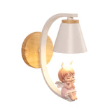 kindergarten cartoon Wall Lamps bedroom Led wall fixture lighting Wood E14 Down Iron Resin children light  Bathroom mirror Light