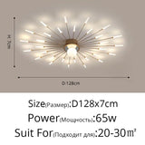 2025 New Creative fireworks Modern led Chandelier For Studyroom Bedroom Kitchen hall Lighting Decor Indoor Lamp Warm Home Lustre