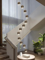 Villa Pendant Lights Staircase Long Hanging Lamps Ball Chandeliers Restaurant Bar Indoor Decorative High-Level Ceiling Lighting