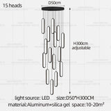 Minimalist Chandelier Nordic Hanging Modern LED Pendant Light Living Room Restaurant Villa Loft Ceiling Staircase Pendant Light