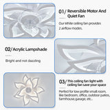 Modern LED ceiling fan lights with remote control chandelier lights Lamps for room living room dining room home appliance