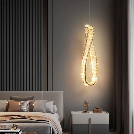 Small Crystal Modern Chandeliers for Dining Table Decors Golden Luxury Hanging Lamps for Ceiling Home Lighting Fixture LED Luster's