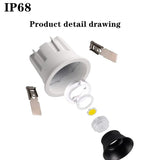 IP68 Outdoor waterproof spotlights 9W-70W embedded LED downlights AC-85-265V Bathroom Kitchen balcony shopping mall interior