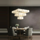 Rubik's Cube Marble Home Decoration Gold LED Chandelier Lighting Hanging Lamps 2026 New Trend Lustre Para Sala Estar For Foyer
