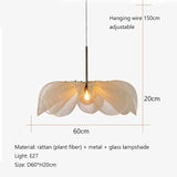Japanese Wabi-Sabi Vintage Fabric Pendant Light - Retro Textile Hanging Ceiling Lamp Fixture for Living Room, Restaurant & Hotel Mood Lighting
