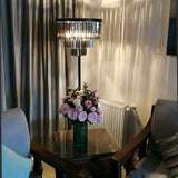 Gray Crystal Floor Lamps Luxury Led Home Decoration Amber Standard Light Living Room Bedside Appliance Standing Lighting 2025