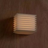 Japanese retro wall lamp square bedroom Wabi Sabi Style wall light louvered living room staircase Corridor decor Indoor Lighting