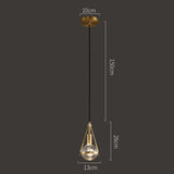 Modern Luxury Copper Crystal Pendant Lights Restaurant Bar Dining Room Bedroom Bedside LED Hanging Lamp Home Lighting Luminaire