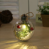 Pet 8cm Simulation Interior Christmas Pendant Transparent Led Warm White Light Christmas Ball For Holiday Party New Year 2025