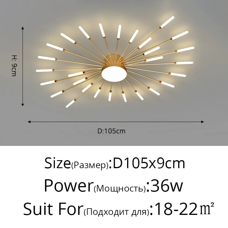 2025 New fireworks Modern LED Chandelier Lights For Living Kids Room Bedroom Hall Lighting Decoration Indoor Lamps Home Luster