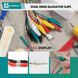 10PCS 28 35 45mm Alligator Clips Double Head Test Leads 50CM Jumper Wires Electrical DIY Crocodile Clips for Electronics Battery