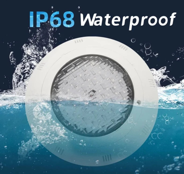 12V-ABS wall mounted IP68 waterproof seven-color remote control underwater light lighting landscape LED pool light 18W25W35W45W