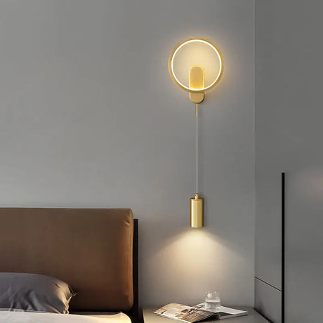 Modern Led Indoor Wall Lamp Bedroom Bedside Decoration Living Room Stair Wall Light Sconce Golden Luminaire светильник настенный