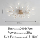 Modern Rotating Pen Tip LED Ceiling Light - Creative Sculptural Art Chandelier