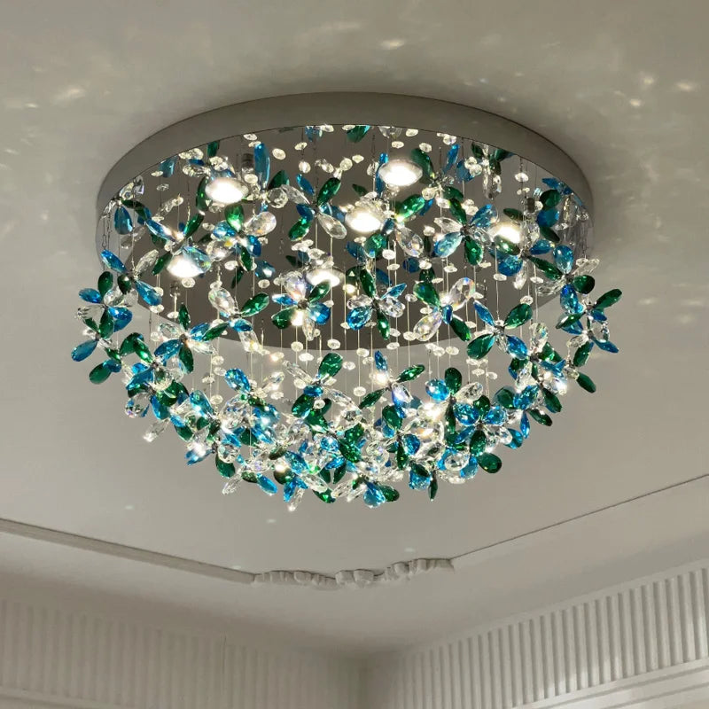 Luxury Crystal Chandelier Lights Ceiling Pendant Lamp Hanging Indoor Home Lamps Ceilings Dining Room Chandeliers for Living Room