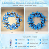 LED Blue Cherry Willow Vine Lights - Cherry Blossom Branch Lights with Timer