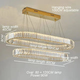 Luxury Design Gold Crystal LED Chandelier K9 Crystal Dimmable Pendant Light for Living Room Bedroom Hotel Villa Decor