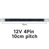 Ktrlight 12V 4pin WS2811 Data/GND/Return Black and transparent addressable Christmas Lights Addressable WS2812B RGBIC Seed Pixel
